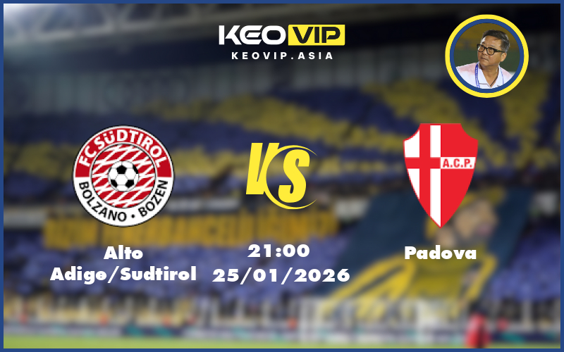 alto adigesudtirol padova 25 01 hang 2 y - Nhận định soi kèo Alto Adige/Sudtirol gặp Padova 21:00 ngày 25/01/2026 tại Hạng 2 Ý