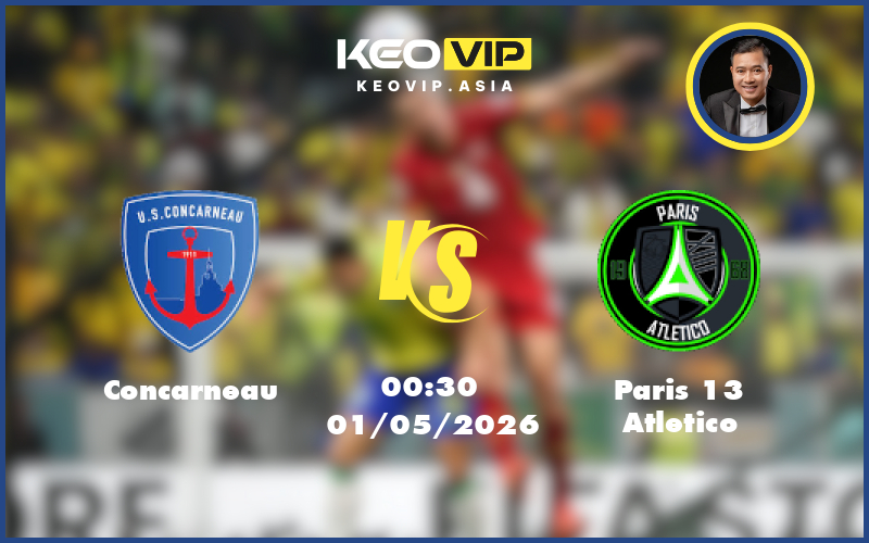 Nhận định soi kèo Concarneau gặp Paris 13 Atletico 00:30 ngày 01/05/2026 tại Hạng 3 Pháp