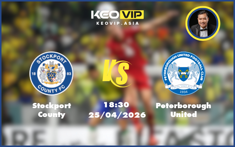 Nhận định soi kèo Stockport County gặp Peterborough United 18:30 ngày 25/04/2026 tại Hạng 3 Anh